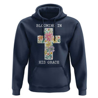 Blooming in His Grace Boho Christian Wildflower Hoodie Floral Cross Religious