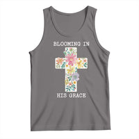 Blooming in His Grace Boho Christian Wildflower Tank Top Floral Cross Religious