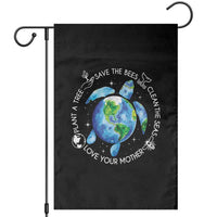 Earth Day Sea Turtle Garden Flag Save Bees Plant Trees Clean Seas Environmentalist