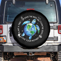 Earth Day Sea Turtle Spare Tire Cover Save Bees Plant Trees Clean Seas Environmentalist