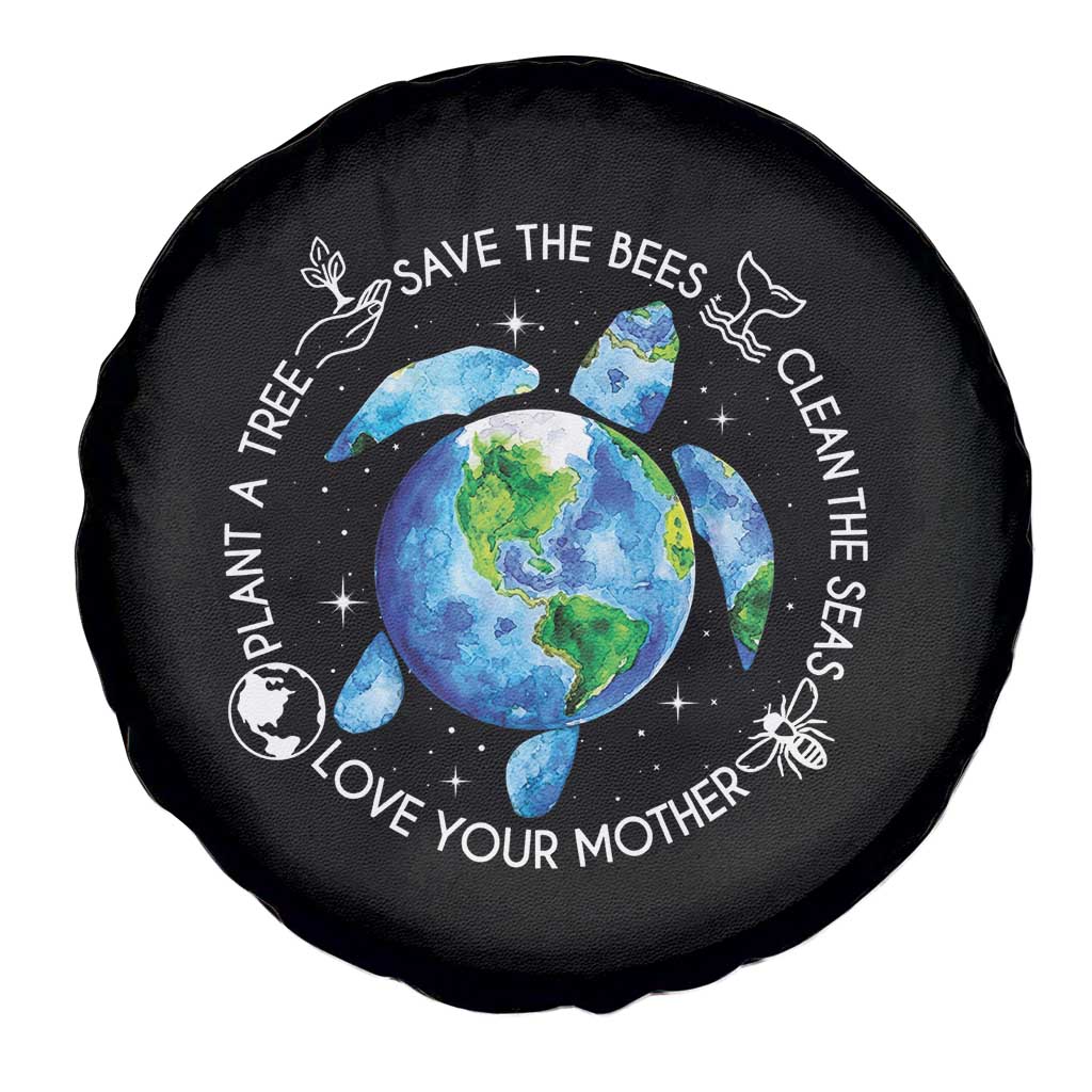 Earth Day Sea Turtle Spare Tire Cover Save Bees Plant Trees Clean Seas Environmentalist