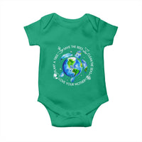 Earth Day Sea Turtle Baby Onesie Save Bees Plant Trees Clean Seas Environmentalist