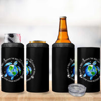 Earth Day Sea Turtle 4 in 1 Can Cooler Tumbler Save Bees Plant Trees Clean Seas Environmentalist