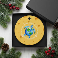 Earth Day Sea Turtle Ceramic Ornament Save Bees Plant Trees Clean Seas Environmentalist