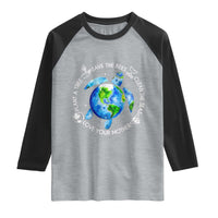 Earth Day Sea Turtle Raglan Shirt Save Bees Plant Trees Clean Seas Environmentalist