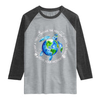 Earth Day Sea Turtle Raglan Shirt Save Bees Plant Trees Clean Seas Environmentalist
