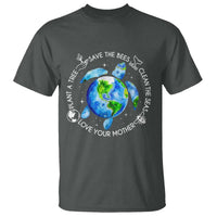 Earth Day Sea Turtle T Shirt Save Bees Plant Trees Clean Seas Environmentalist