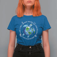 Earth Day Sea Turtle T Shirt For Women Save Bees Plant Trees Clean Seas Environmentalist