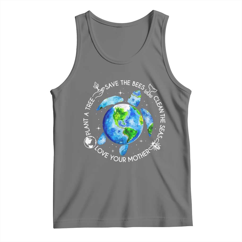 Earth Day Sea Turtle Tank Top Save Bees Plant Trees Clean Seas Environmentalist
