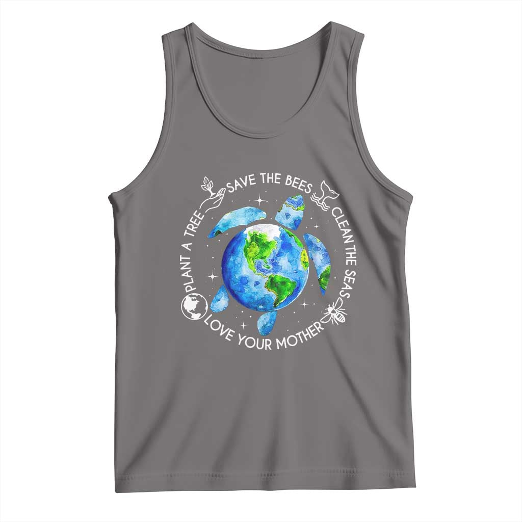 Earth Day Sea Turtle Tank Top Save Bees Plant Trees Clean Seas Environmentalist