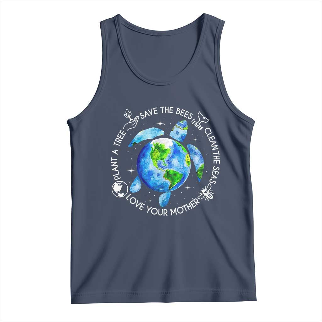 Earth Day Sea Turtle Tank Top Save Bees Plant Trees Clean Seas Environmentalist