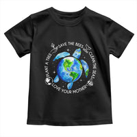 Earth Day Sea Turtle Toddler T Shirt Save Bees Plant Trees Clean Seas Environmentalist