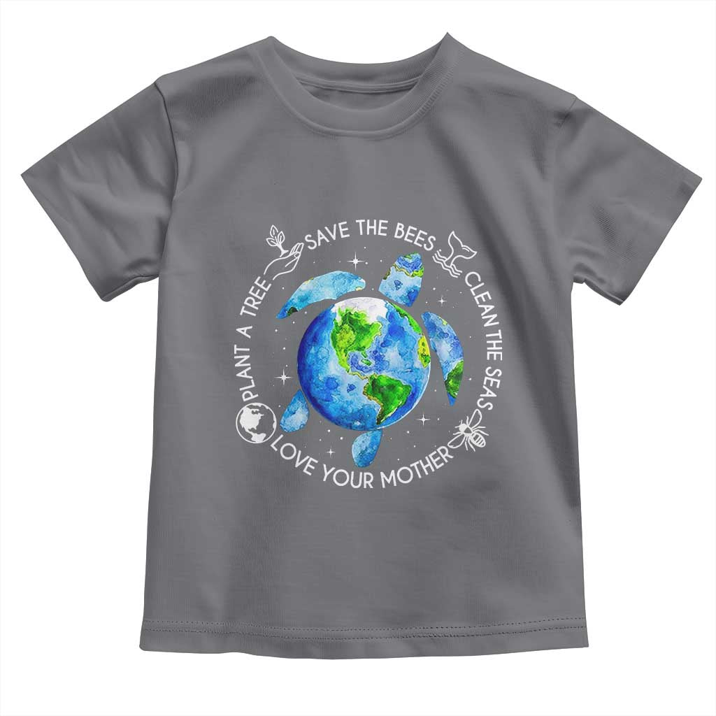Earth Day Sea Turtle Toddler T Shirt Save Bees Plant Trees Clean Seas Environmentalist