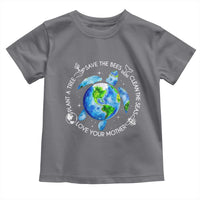 Earth Day Sea Turtle Toddler T Shirt Save Bees Plant Trees Clean Seas Environmentalist