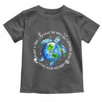 Earth Day Sea Turtle Toddler T Shirt Save Bees Plant Trees Clean Seas Environmentalist