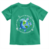 Earth Day Sea Turtle Toddler T Shirt Save Bees Plant Trees Clean Seas Environmentalist