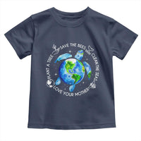 Earth Day Sea Turtle Toddler T Shirt Save Bees Plant Trees Clean Seas Environmentalist