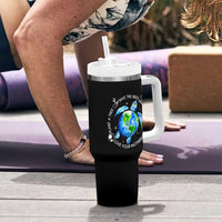 Earth Day Sea Turtle Tumbler With Handle Save Bees Plant Trees Clean Seas Environmentalist