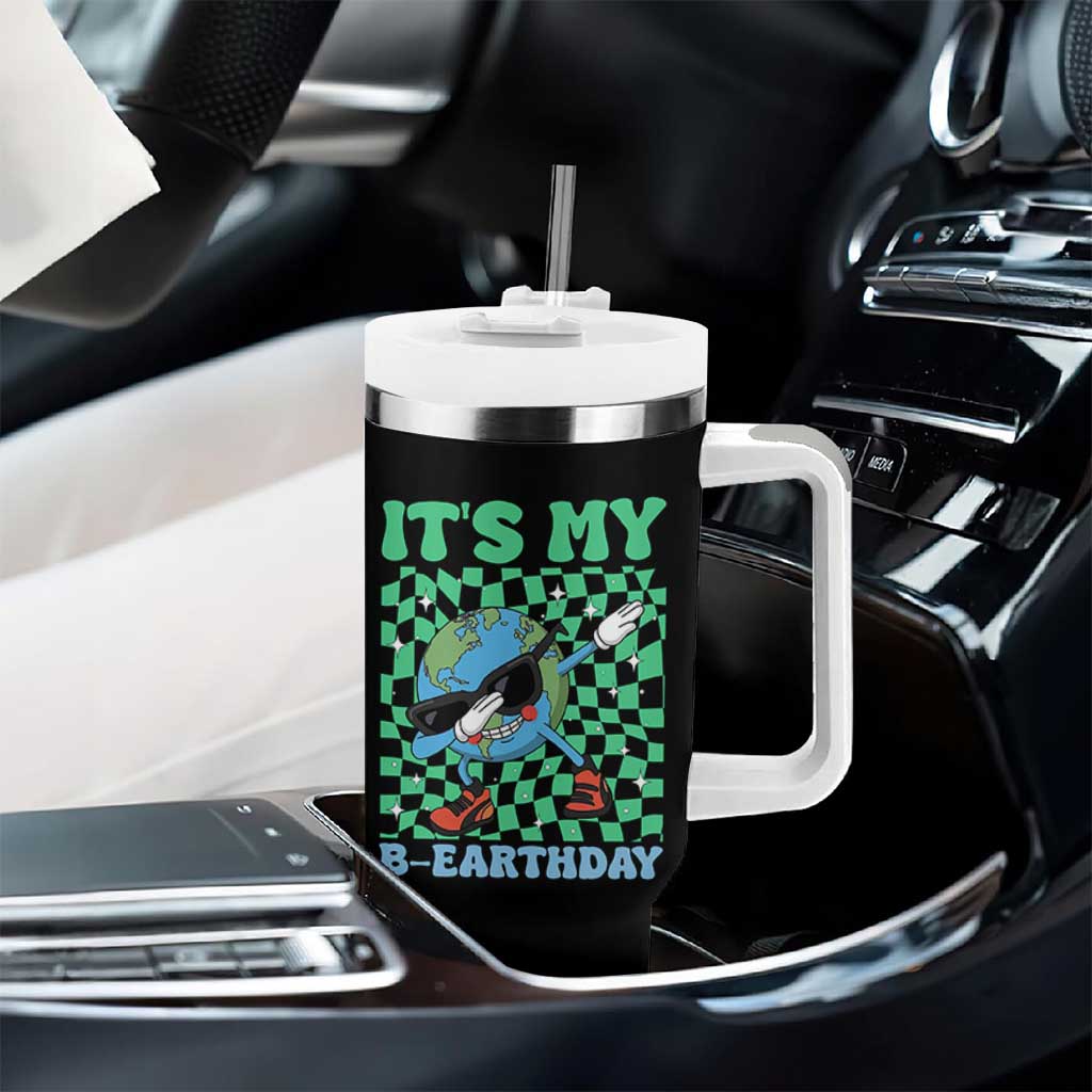 Funny Earth Day Tumbler With Handle Its My B-Earthday