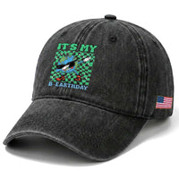 Funny Earth Day Washed Cotton Baseball Cap Its My B-Earthday