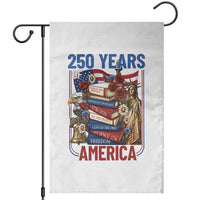 250 Years American Anniversary Garden Flag Patriotic Book Reader 4th of July
