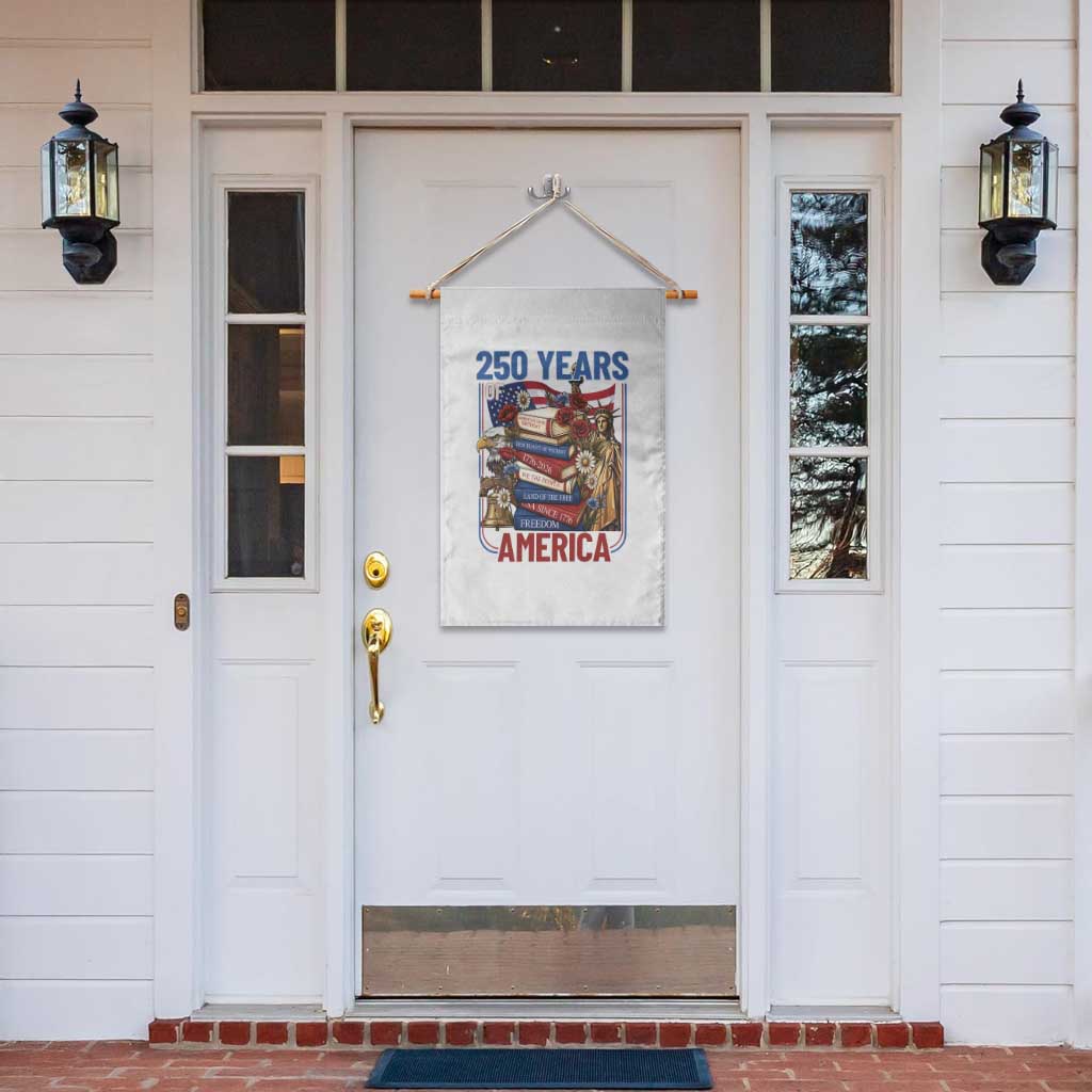 250 Years American Anniversary Garden Flag Patriotic Book Reader 4th of July