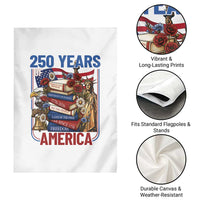 250 Years American Anniversary Garden Flag Patriotic Book Reader 4th of July