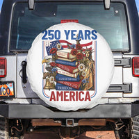 250 Years American Anniversary Spare Tire Cover Patriotic Book Reader 4th of July
