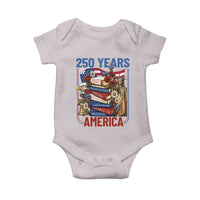 250 Years American Anniversary Baby Onesie Patriotic Book Reader 4th of July