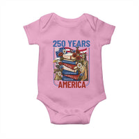 250 Years American Anniversary Baby Onesie Patriotic Book Reader 4th of July
