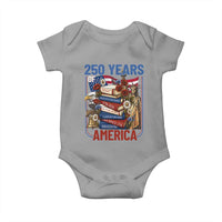 250 Years American Anniversary Baby Onesie Patriotic Book Reader 4th of July