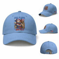 250 Years American Anniversary Baseball Cap Patriotic Book Reader 4th of July