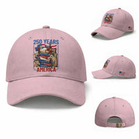 250 Years American Anniversary Baseball Cap Patriotic Book Reader 4th of July