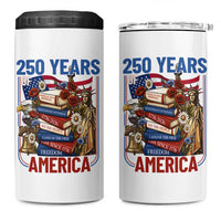 250 Years American Anniversary 4 in 1 Can Cooler Tumbler Patriotic Book Reader 4th of July