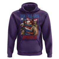 250 Years American Anniversary Hoodie Patriotic Book Reader 4th of July