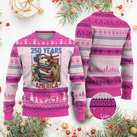 250 Years American Anniversary Ugly Christmas Sweater Patriotic Book Reader 4th of July