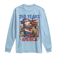 250 Years American Anniversary Long Sleeve Shirt Patriotic Book Reader 4th of July