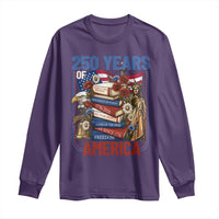 250 Years American Anniversary Long Sleeve Shirt Patriotic Book Reader 4th of July