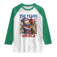 250 Years American Anniversary Raglan Shirt Patriotic Book Reader 4th of July
