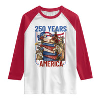 250 Years American Anniversary Raglan Shirt Patriotic Book Reader 4th of July