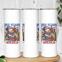 250 Years American Anniversary Skinny Tumbler Patriotic Book Reader 4th of July