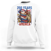 250 Years American Anniversary Sweatshirt Patriotic Book Reader 4th of July