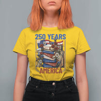 250 Years American Anniversary T Shirt For Women Patriotic Book Reader 4th of July