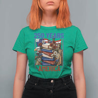 250 Years American Anniversary T Shirt For Women Patriotic Book Reader 4th of July