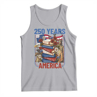 250 Years American Anniversary Tank Top Patriotic Book Reader 4th of July