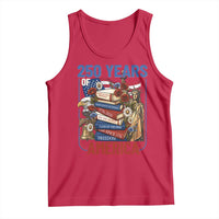 250 Years American Anniversary Tank Top Patriotic Book Reader 4th of July