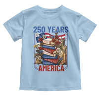 250 Years American Anniversary Toddler T Shirt Patriotic Book Reader 4th of July