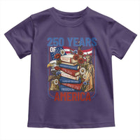 250 Years American Anniversary Toddler T Shirt Patriotic Book Reader 4th of July