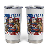 250 Years American Anniversary Tumbler Cup Patriotic Book Reader 4th of July