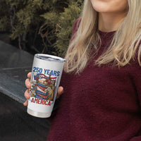 250 Years American Anniversary Tumbler Cup Patriotic Book Reader 4th of July